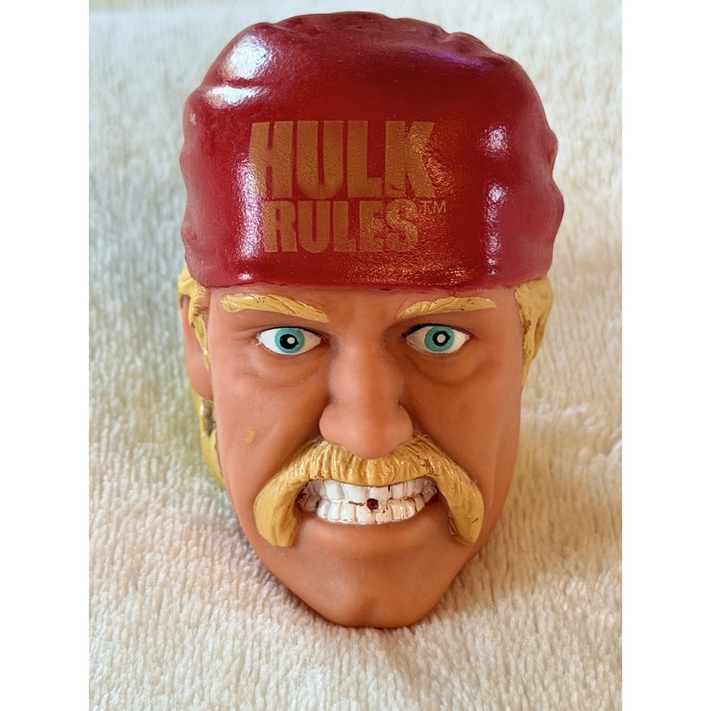 Vintage Hulk Hogan Squirt Head WWF Titansports 1990 Rare Wrestling Collectible